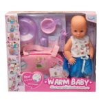 عروسک دخترانه با وسایل برند WARM BABY کد WZJ056B
