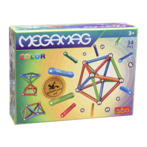 ساختنی مگنت مغناطیسی برند PlayMagnet تعداد 34 قطعه