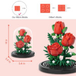 لگو گل لاله مدل Flowers کد 7233، تعداد 254 قطعه، همراه قاب شفاف