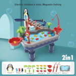 اسباب بازی ماهیگیری پنگوئن مدل Penguin Fishing کد 7713، همراه با قلاب و ماهی و پله پنگوئن