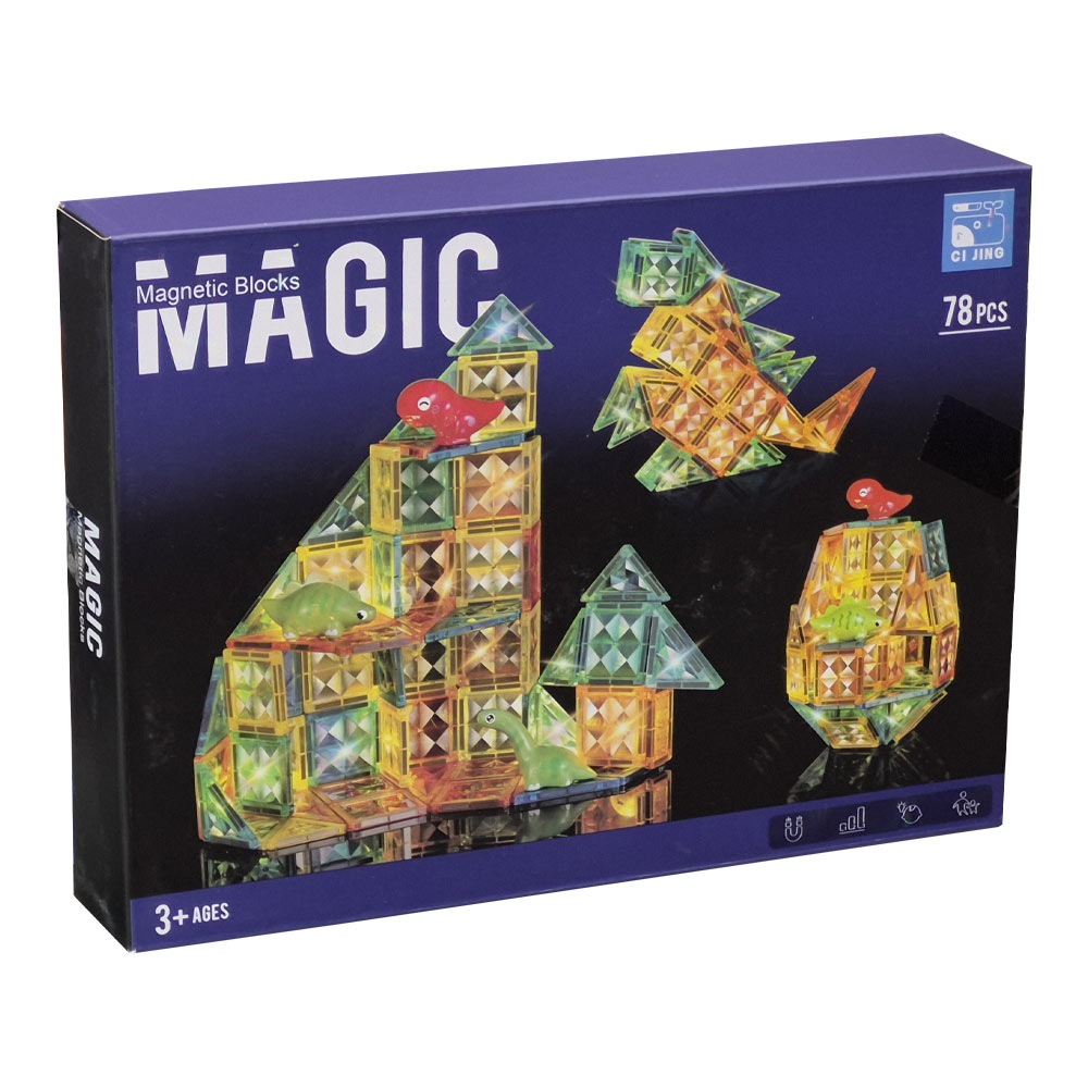 14050024 ساختنی مگنتی چراغدار مدل Magic تعداد 78 قطعه کد 2006 - Image 1
