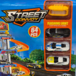 ست پارکینگ ماشین آسانسور دار مدل Street Convoy کد 624، تعداد 3 عدد ماشینک، 64 قطعه ساختنی - Image 4
