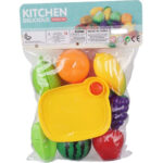 اسباب بازی میوه های برشی 10 عددی مدل Home Kitchen ، شامل دو عدد چاقو و سینی میوه - Image 2